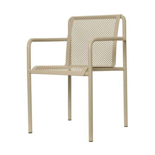 Chaise En Acier Beige Avec Accoudoirs 80x60cm Dapple - Ferm Living