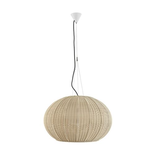 Suspension De Jardin En Aluminium Blanc Et Abat-Jour Ivoire 72cm Garota S/02 - Bover