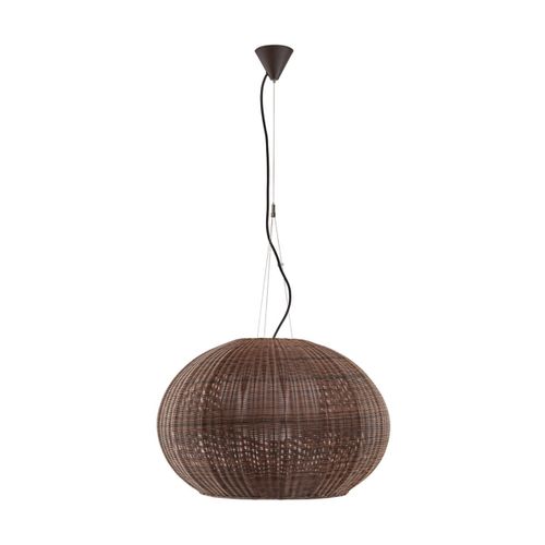 Suspension De Jardin En Aluminium Graphite Et Abat-Jour Marron 72cm Garota S/02 - Bov