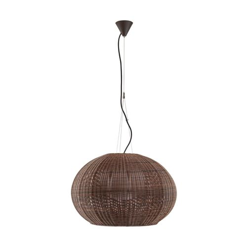Suspension De Jardin Led Dimmable En Aluminium Graphite Et Abat-Jour Marron 72cm Garo