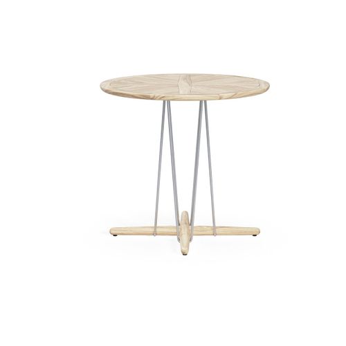 Table À Manger Ronde D'extérieur En Teck Non Traité 80x74cm E022 - Carl Hansen & Søn
