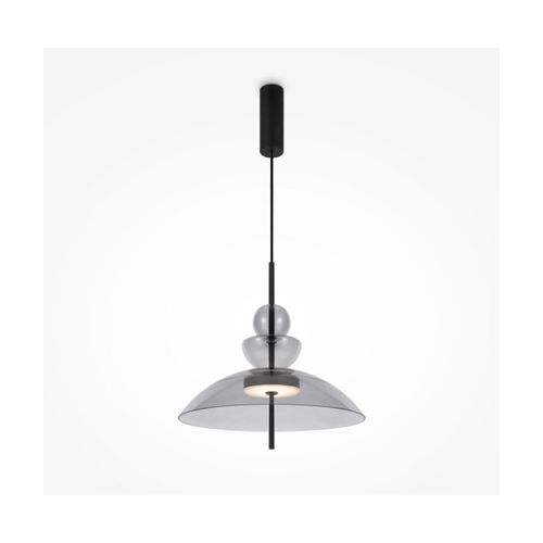 Suspension En Verre Et Métal Noir 40cm Bangkok - Maytoni