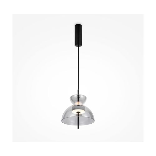 Suspension En Verre Et Métal Noir 25cm Bangkok - Maytoni