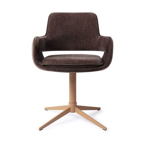 Chaise En Tissu Marron Chestnut Chase Oketo - Jesper Home