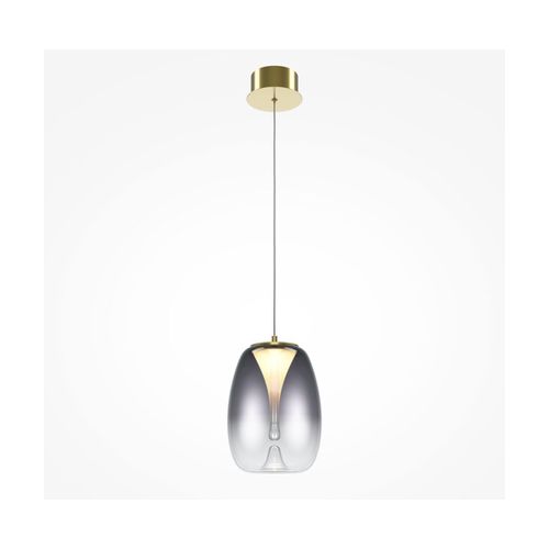 Suspension En Verre Fumé Et Aluminium Doré 20cm Splash - Maytoni