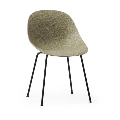 Chaise Recyclable En Herbes Marines Et Acier Noir Mat - Normann Copenhagen