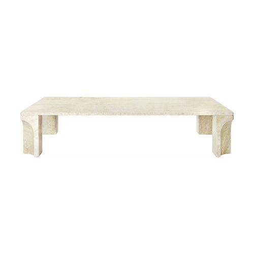 Table Basse En Pierre Calcaire Blanche 140x30 Cm Doric - Gubi