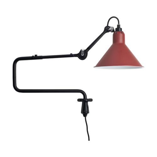 Applique Murale Noire Réflecteur Rouge Conique Gras 303 - Dcw Editions