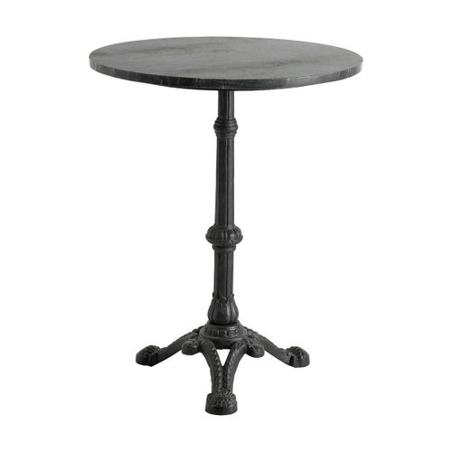Table De Bistro Ronde En Marbre Et Fer - Nordal