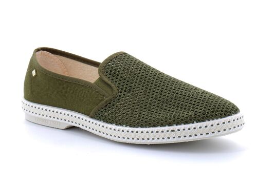 Rivieras - Espadrille Pour Adulte En Toile De Coton Classique Toile & Filet - Kaki - 40