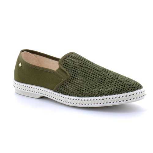 Rivieras - Espadrille Pour Adulte En Toile De Coton Classique Toile & Filet - Kaki - 40