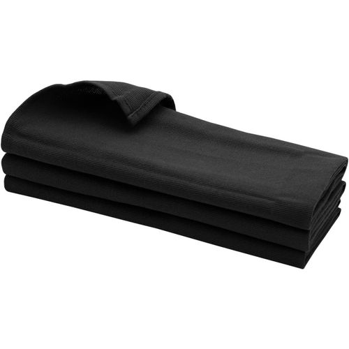 Kal-Lot De 3 Torchons 100 % Coton Noir