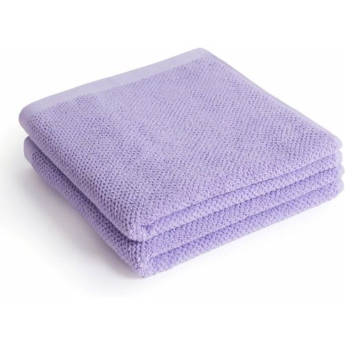 Collection Spa-Lot De 2 Serviettes De Toilette 50 X 100 Cm 100% Coton (Lavande)
