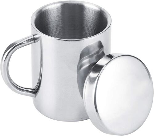Kalanka-Mug Inox,Tasse Thermique En Acier Inoxydable 220 Ml,Tasses À Café En Acier Inoxydable De 220ml,Petite Tasse De Voyage Mug Double Paroi Avec Couvercle Et Poignée Tasses Isotherme