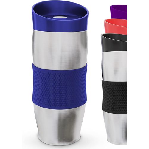 ERYI-Thermos Café - 400Ml - Hermétique - Tient Chaud Longtemps - Mug Isotherme Idéal Á Transporter - Lave-Vaisselle - Bleu