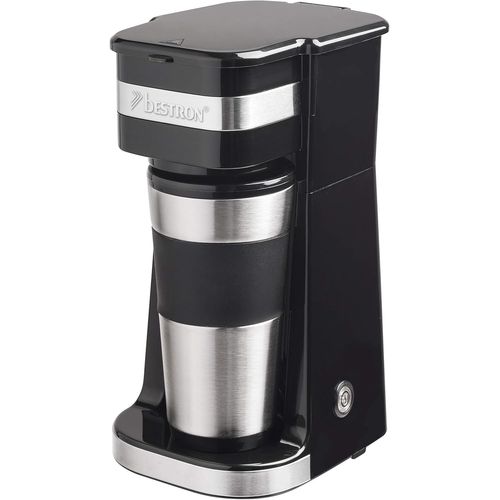 lbgwp60-Cafetière Avec Tasse Isotherme Pour Café Filtre Moulu, Machine À Café 2 Pour Grandes Tasses, Idéal Pour Le Camping, Préparation Rapide, 750 W, Couleur Argent