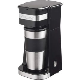 ChenQuanSarl-Cafetière Avec Tasse Isotherme Pour Café Filtre Moulu, Machine À Café 2 Pour Grandes Tasses, Idéal Pour Le Camping, Préparation Rapide, 750 W, Couleur Argent