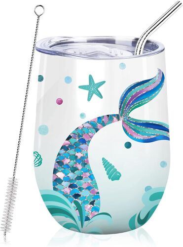 350ml Sirène Mug Isotherme De Voyage Travel Mug Thermos Cafe Tasse Thermos Double Paroi