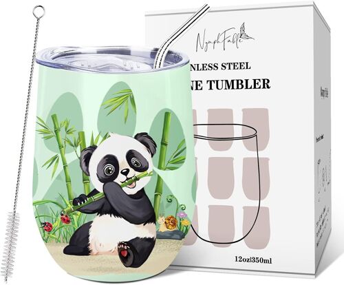 350ml Panda Mug Isotherme De Voyage Travel Mug Thermos Cafe Double Paroi Tasse Thermos