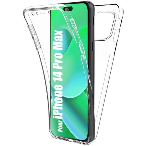 Coque Integrale Iphone 14 Pro Max Slicone Transparent + Pc
