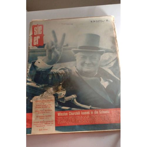 Revue Très Ancienne Winston Churchill En Allemand