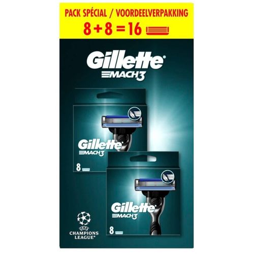 Lames De Rasoir Pour Homme Mach 3 Gillette 2x8 
