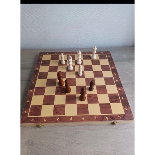 Jeux D'échecs En Bois Magnétique Et Pliable De 39cm Avec 34 Pièces