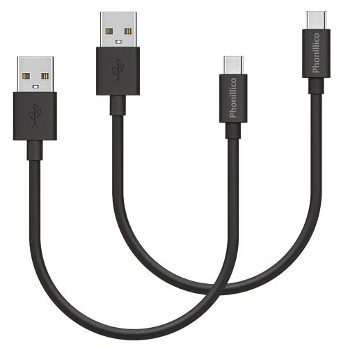 Lot 2 Cables 20cm USB-C Noir pour Huawei MATE 9 / MATE 9 PRO / MATE 10 PRO Phonillico®