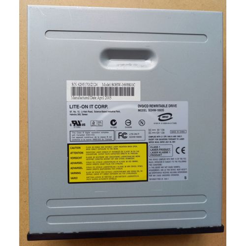 LiteOn SOHW-1693S - Lecteur de disque - DVD±RW (+R double couche) - 16x/16x - 5.25