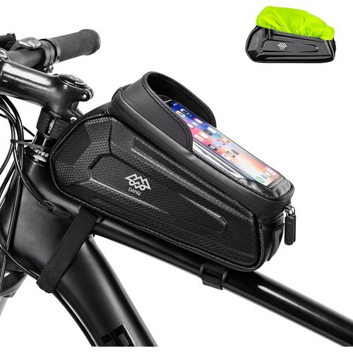 Sacoche De Cadre De Vélo-Sacoche De Guidon Étanche Avec Écran Tactile Pour Smartphones Jusqu'à 6,8""-Parfait Pour Les Vtt,Les Vélos De Route Et Les Vélos Électriques,Plus D'espace