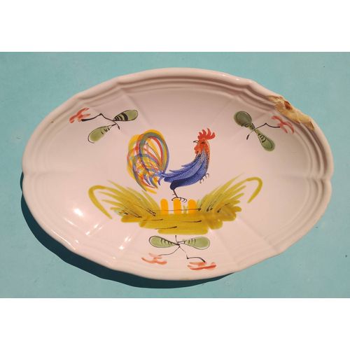 Plat Céramique Coq Pornic