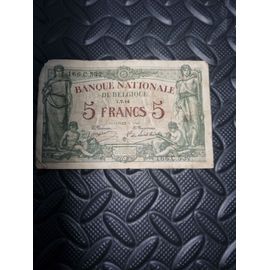 Ancien Billet 5 Francs Belgique De 1921