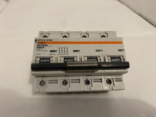 Disjoncteur Multi 9 NC100H B80A  - 4 Pôles  - MERLIN GERIN 27242 - bon état
