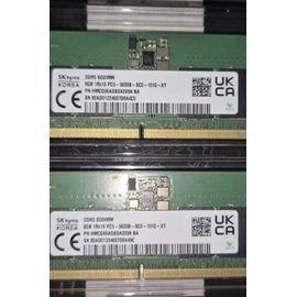 Mémoire pc portable ddr5 5600 mhz 2x8gb