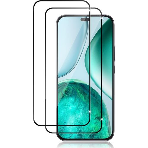 CAUC-Verre Trempé Pour Honor X8C/Honor 200 Lite/Honor 400 Lite, Film de Protection Écran Ultra HD Dureté 9H, Anti Rayures, Sans Bulles, 2.5D Vitre Protecteur-Noir,2 Pièces
