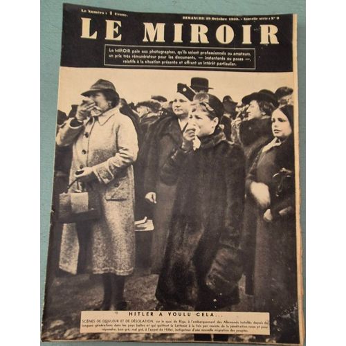 Le Miroir 29 Octobre 1939