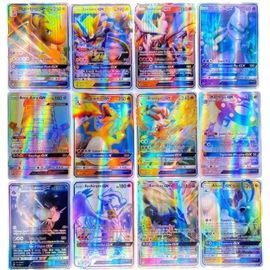 Lot 100 Cartes Pokemon Gx Brillante Française Rare Sans Double Neuve Jouet Collection Amateur Manga Anime Modèle