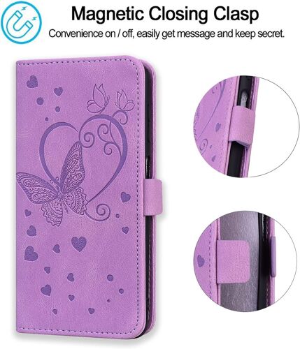 KWEX-Coque Samsung Galaxy A14 5G, Étui Samsung A14 5G, Antichoc Étui Housse Protection en Cuir Magnétique Flip Case Portefeuille Etui en Protecion pour Samsung Galaxy A14, Violet