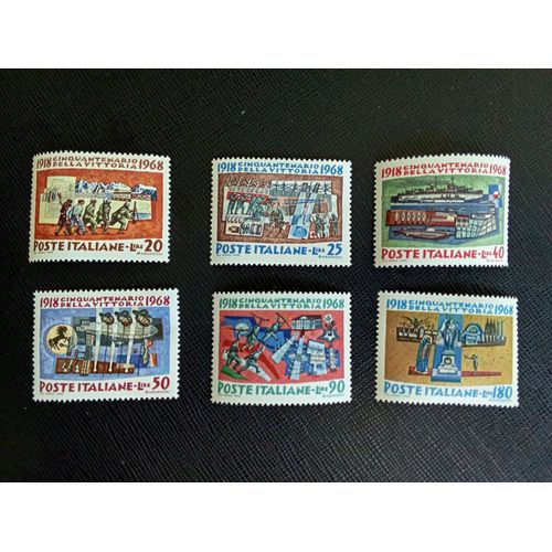 Timbre Italie Y T 1022 A 1027 Série : 50e Anniv De La Victoire De La 1* Guerre Mondiale 1968 (020709 )
