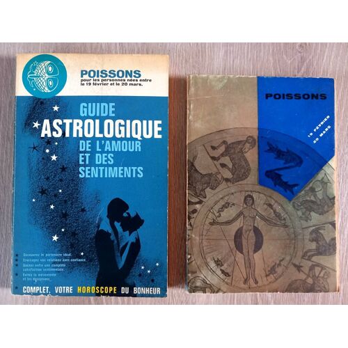 Lot 2 Livres Astrologie : Poissons, Guide Astrologique + Poissons