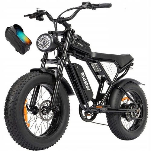 Vélo Électrique Ridstar Q20 Moteur 1000w - Batterie Amovible 48v-15ah - 7 Vitesse Shimano - Roue 20’’Gros Pneu