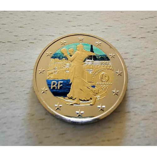 France 2023 - Jeux Olympiques Paris 2024 - Semeuse - 2 Euros Commemorative - Couleur - Farbe- Colored - Color