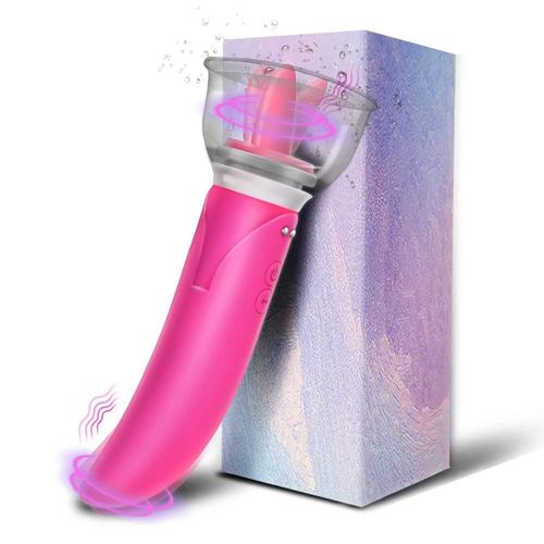 Pompe À Lécher La Langue, Jouets Sexuels Pour Femmes, Gode Vibrateur, Clitoris, Point G, Double Tête, Massage Du Sein Et Du Vagin Red