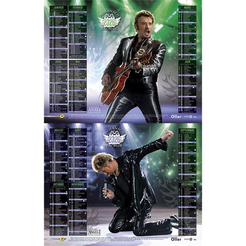 Calendriers La Poste Almanachs 2026 Johnny Hallyday