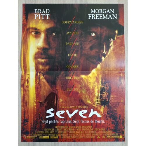 Seven - Véritable Affiche De Cinéma - État Neuf, Jamais Affichée. Dimensions 40x54 Cm - Film De David Fincher, Avec Brad Pitt, Morgan Freeman, Gwyneth Paltrow, Kevin Spacey - Poster - Année 1996