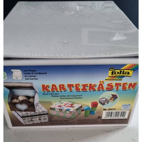 Lot de 3 boîtes de rangement en carton blanc