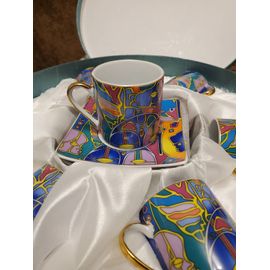 Rare Trésor Du Gallion, 6 Tasses 6 Sous Tasses En Magnifique État