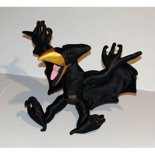 peluche pterodactyle oiseau noir prehistorique applause dinosaur pteranodon articulé wrestling