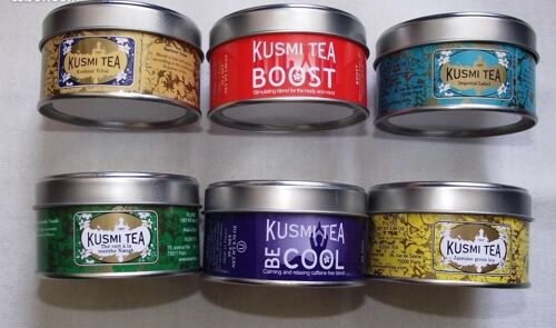 Lot De 6 Boites Vides En Métal Kusmi Téa