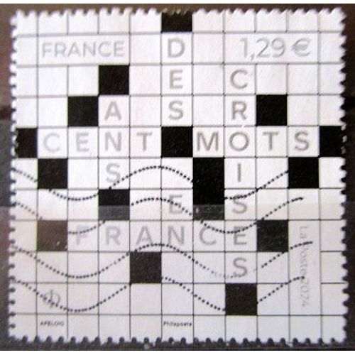 2024. Timbre 100 Ans Des Mots Croisés En France.